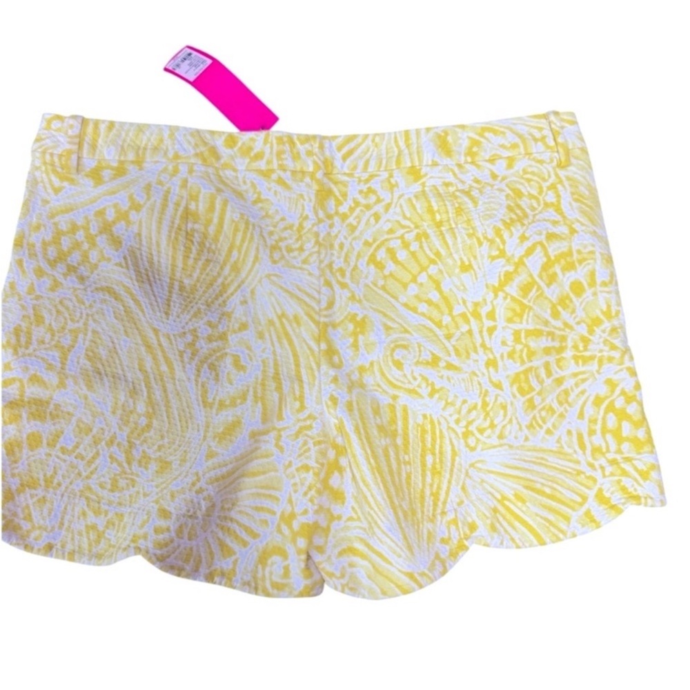 Lilly Pulitzer High Waist Yellow Patterned Shorts - Picture 3 of 5